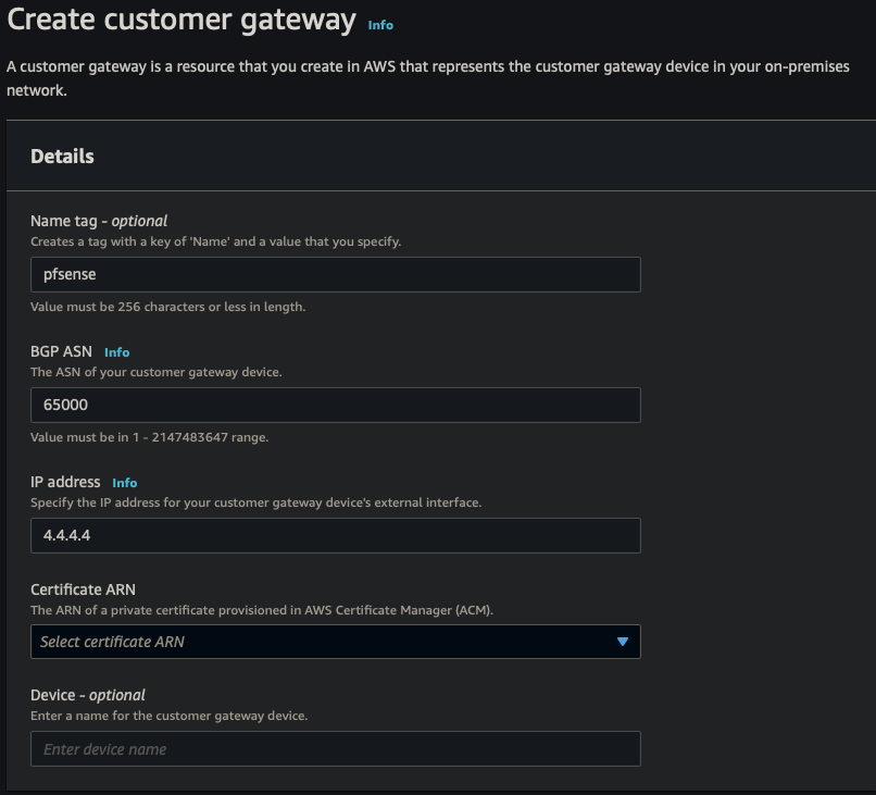 Customer Gateway
