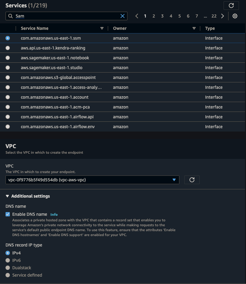 ssm Endpoint config-b