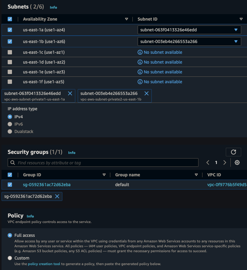 ssm Endpoint config-c