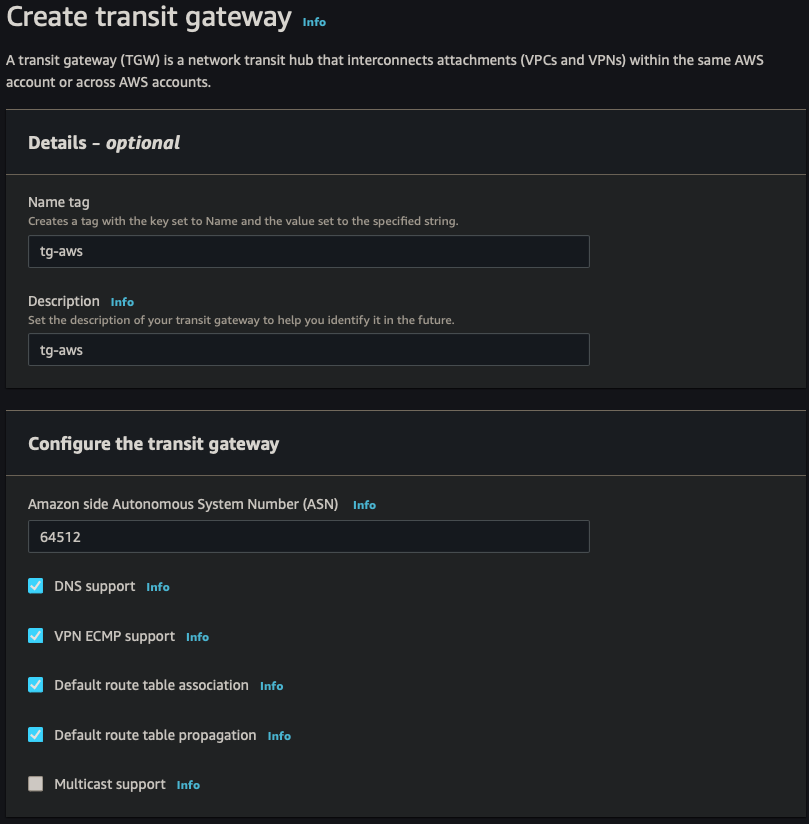 Transit Gateway config-a